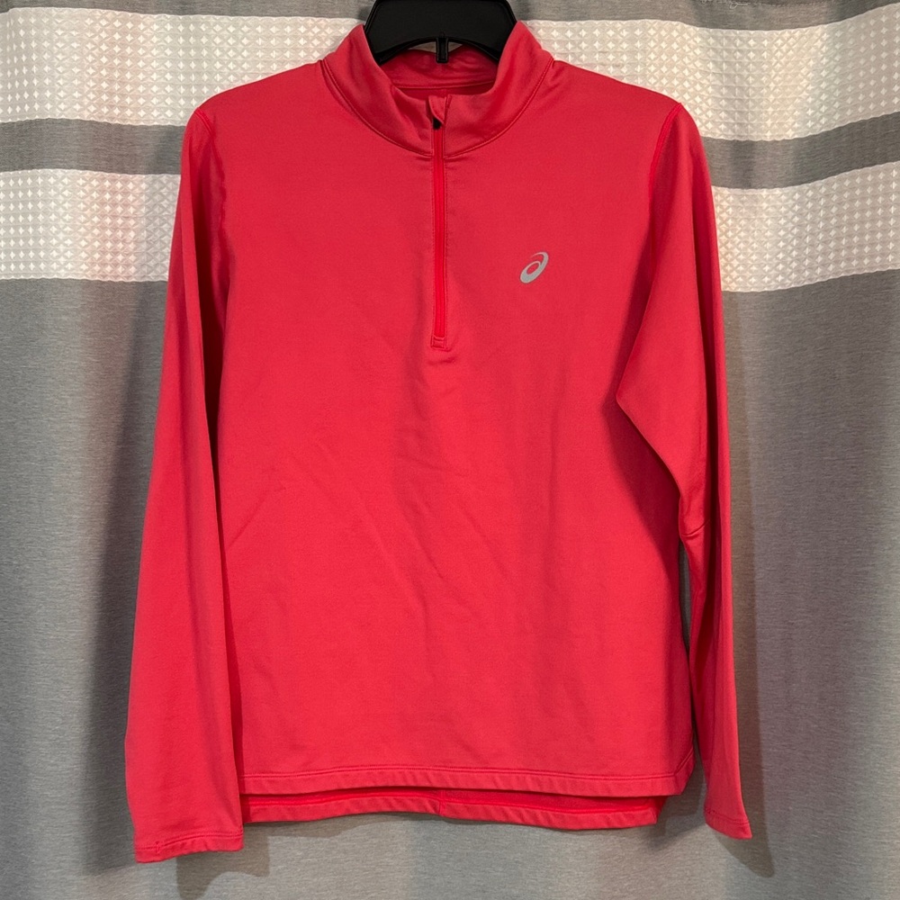 Asics Pink Coldgear 1/4 Zip Athletic Top